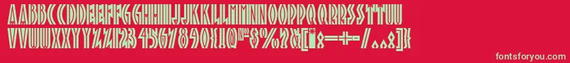 Tropicananf Font – Green Fonts on Red Background