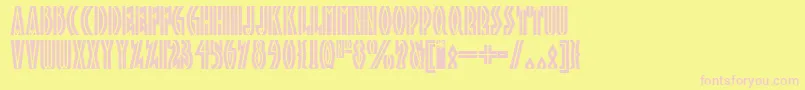 フォントTropicananf – ピンクのフォント、黄色の背景