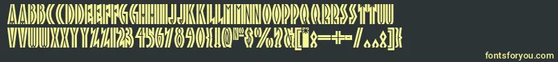 Tropicananf Font – Yellow Fonts on Black Background