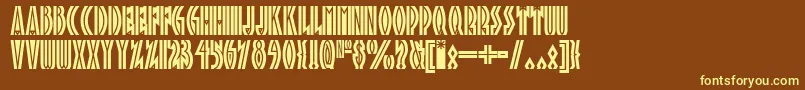 Tropicananf-fontti – keltaiset fontit ruskealla taustalla
