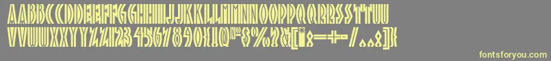 Tropicananf-Schriftart – Gelbe Schriften auf grauem Hintergrund
