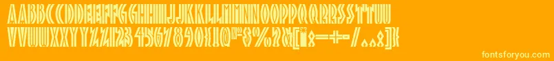 フォントTropicananf – オレンジの背景に黄色の文字