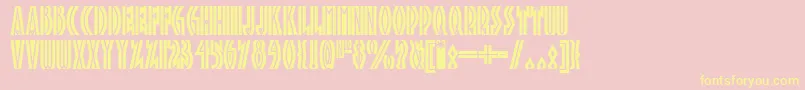 Tropicananf-Schriftart – Gelbe Schriften auf rosa Hintergrund