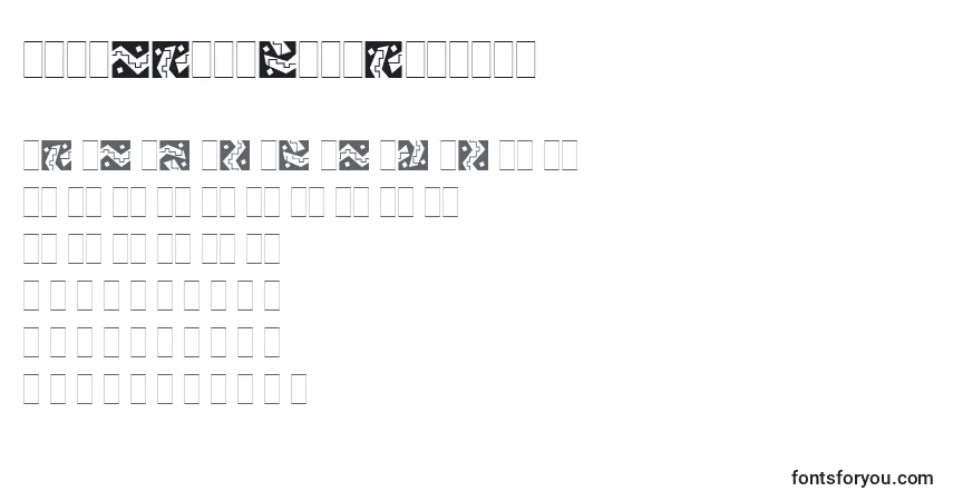 Czcionka ArribaPiLetPlain.1.0 – alfabet, cyfry, specjalne znaki