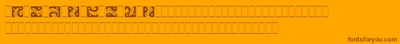 Saiba mais sobre a fonte ArribaPiLetPlain.1.0 Fonte ArribaPiLetPlain.1.0 – fontes marrons em um fundo laranja
