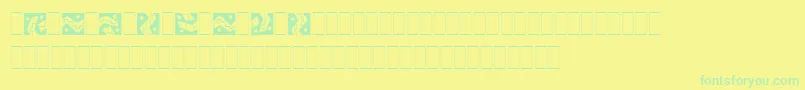 ArribaPiLetPlain.1.0-Schriftart – Grüne Schriften auf gelbem Hintergrund