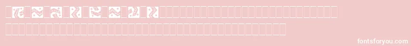 Fonte ArribaPiLetPlain.1.0 – fontes brancas em um fundo rosa