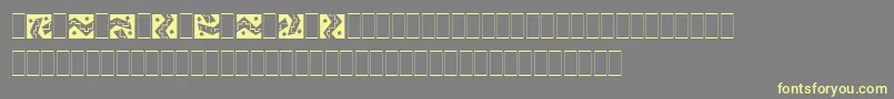 フォントArribaPiLetPlain.1.0 – 黄色のフォント、灰色の背景