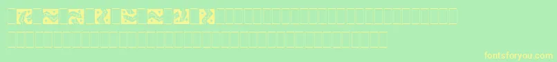 fuente ArribaPiLetPlain.1.0 – Fuentes Amarillas Sobre Fondo Verde
