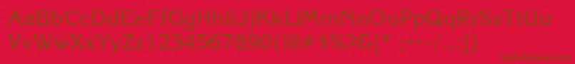 StevensLight Font – Brown Fonts on Red Background