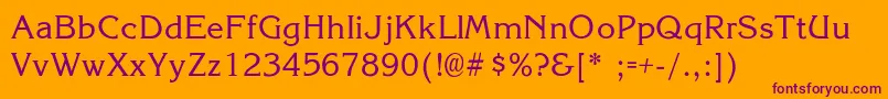 StevensLight Font – Purple Fonts on Orange Background