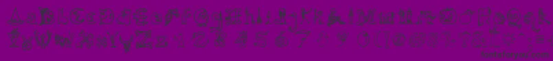 HalloweenUnregistered Font – Black Fonts on Purple Background