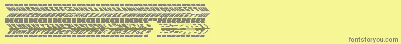 RenaultTyreTypeUrban Font – Gray Fonts on Yellow Background