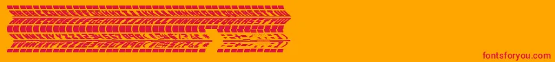 RenaultTyreTypeUrban Font – Red Fonts on Orange Background