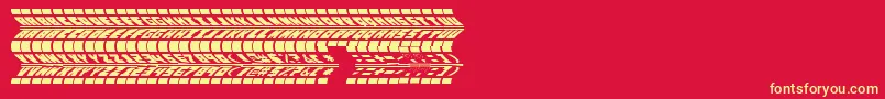 fuente RenaultTyreTypeUrban – Fuentes Amarillas Sobre Fondo Rojo