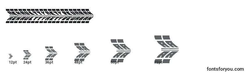 Размеры шрифта RenaultTyreTypeUrban