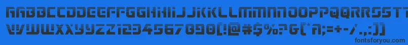 Legiosabinahalf Font – Black Fonts on Blue Background