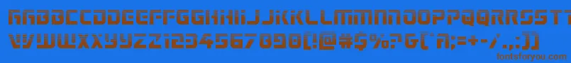 Legiosabinahalf Font – Brown Fonts on Blue Background