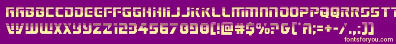 Legiosabinahalf Font – Yellow Fonts on Purple Background