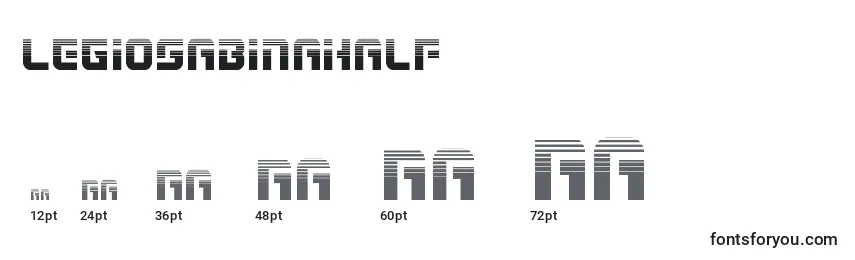 Legiosabinahalf Font Sizes