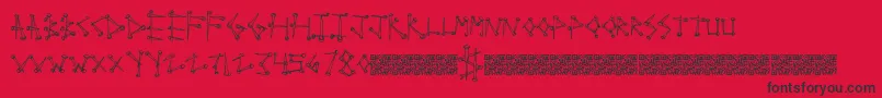 Supertack Font – Black Fonts on Red Background