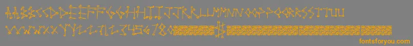 Supertack Font – Orange Fonts on Gray Background