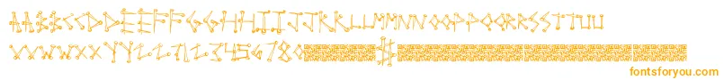 Supertack Font – Orange Fonts on White Background