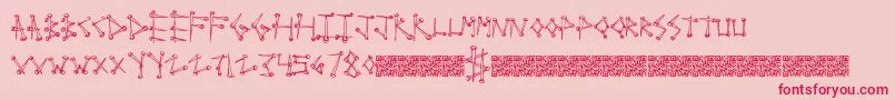 Supertack Font – Red Fonts on Pink Background