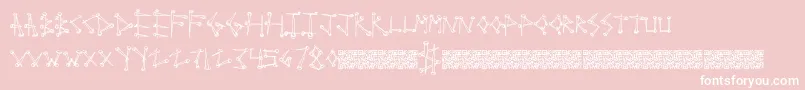 Supertack Font – White Fonts on Pink Background