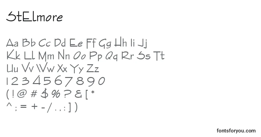 Шрифт StElmore – алфавит, цифры, специальные символы