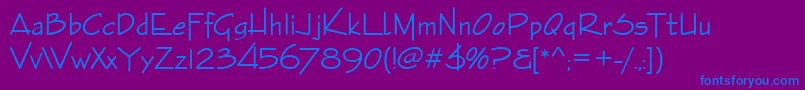 StElmore Font – Blue Fonts on Purple Background