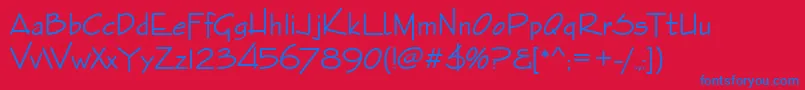 StElmore Font – Blue Fonts on Red Background