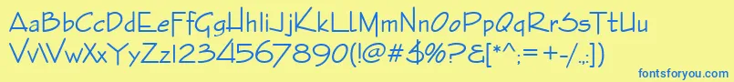 StElmore Font – Blue Fonts on Yellow Background