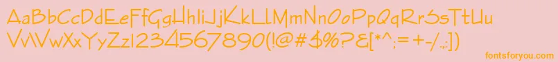 Fonte StElmore – fontes laranjas em um fundo rosa