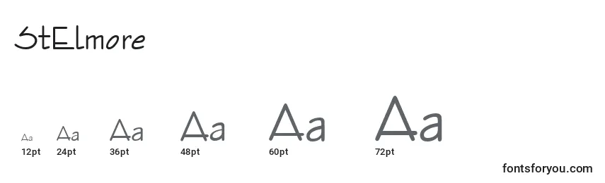 StElmore Font Sizes