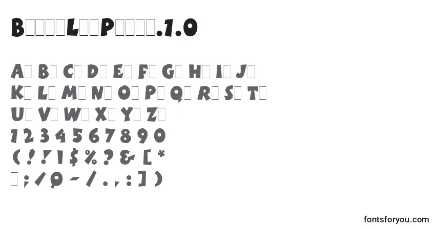 Czcionka BoinkLetPlain.1.0 – alfabet, cyfry, specjalne znaki