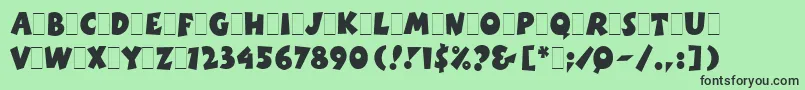BoinkLetPlain.1.0 Font – Black Fonts on Green Background