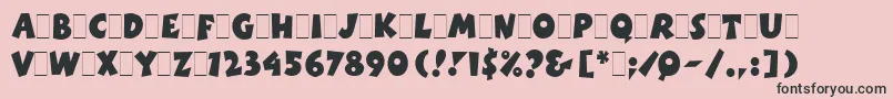 BoinkLetPlain.1.0 Font – Black Fonts on Pink Background