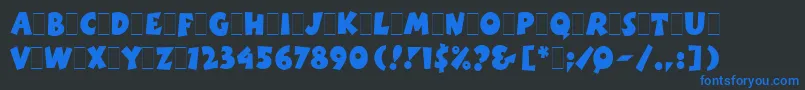 BoinkLetPlain.1.0 Font – Blue Fonts on Black Background
