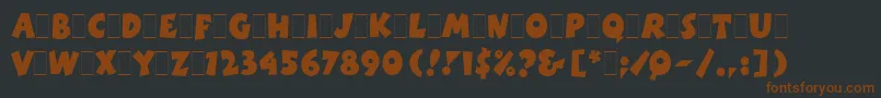 BoinkLetPlain.1.0 Font – Brown Fonts on Black Background