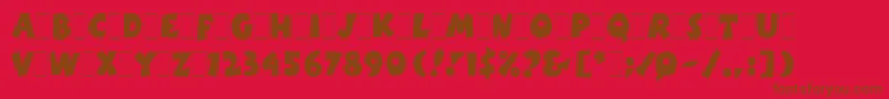 BoinkLetPlain.1.0 Font – Brown Fonts on Red Background
