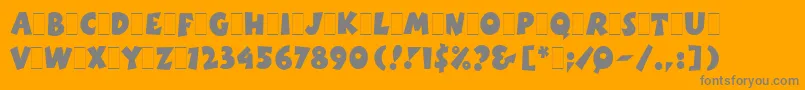 BoinkLetPlain.1.0 Font – Gray Fonts on Orange Background