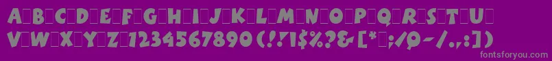 BoinkLetPlain.1.0 Font – Gray Fonts on Purple Background