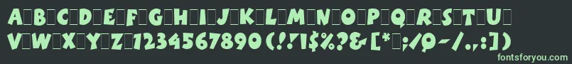 BoinkLetPlain.1.0 Font – Green Fonts on Black Background