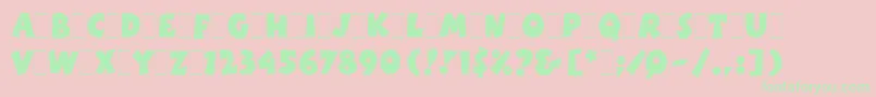 BoinkLetPlain.1.0 Font – Green Fonts on Pink Background