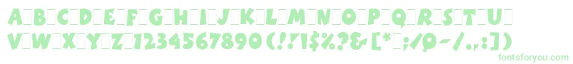 BoinkLetPlain.1.0 Font – Green Fonts on White Background