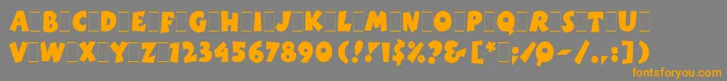BoinkLetPlain.1.0 Font – Orange Fonts on Gray Background