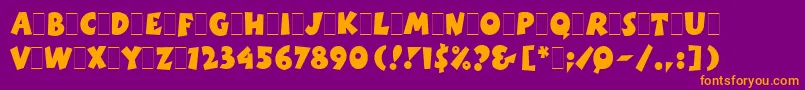 BoinkLetPlain.1.0 Font – Orange Fonts on Purple Background