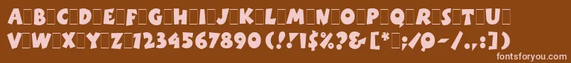 BoinkLetPlain.1.0 Font – Pink Fonts on Brown Background
