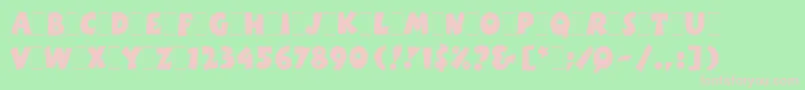 BoinkLetPlain.1.0 Font – Pink Fonts on Green Background